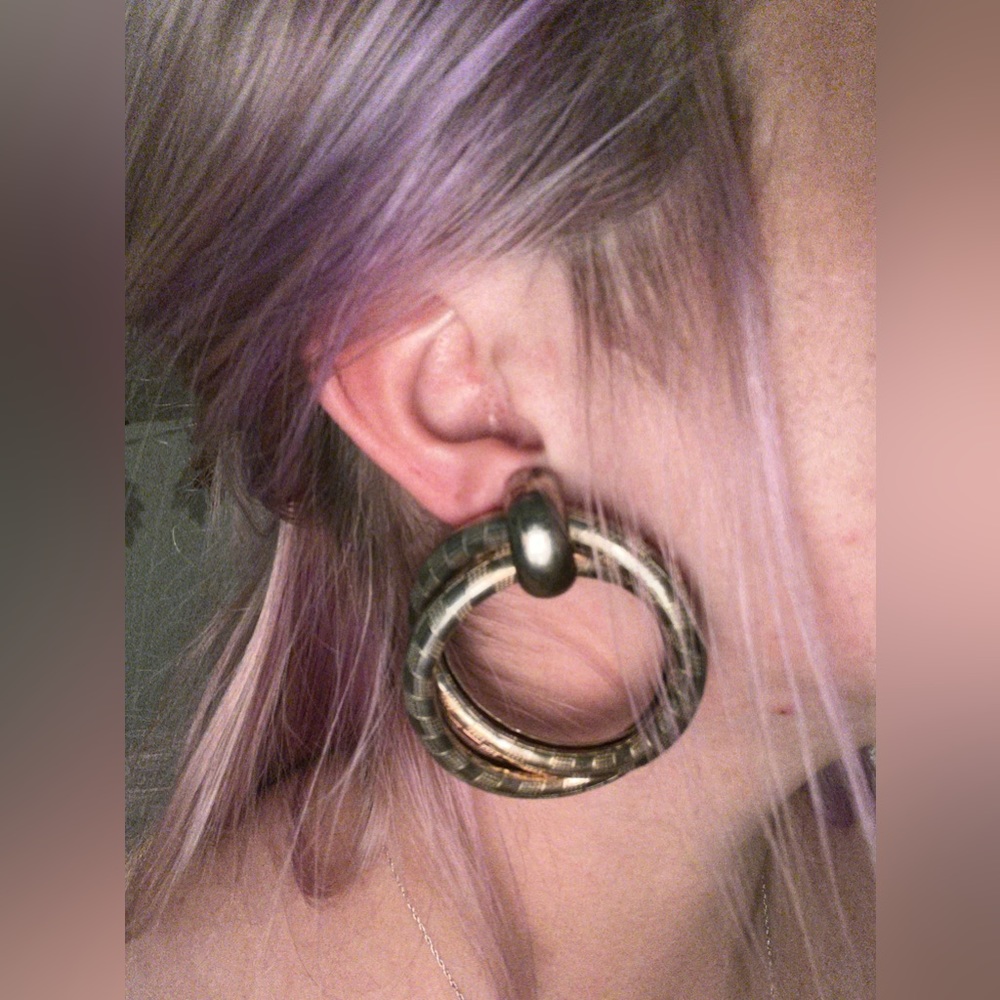 Vintage Oversized Hoop Earrings from 80’s or 90’s